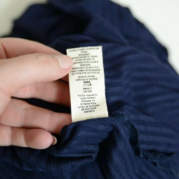 FREE PEOPLE Copa Banana Navy Blue Keyhole Ribbed - Picture 8 of 8